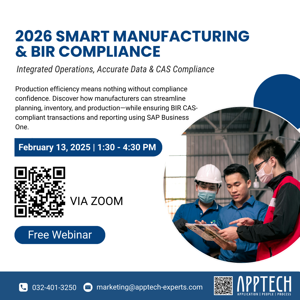 Smart Manufacturing with Built-In Compliance | February 13, 2025 | Online Webinar