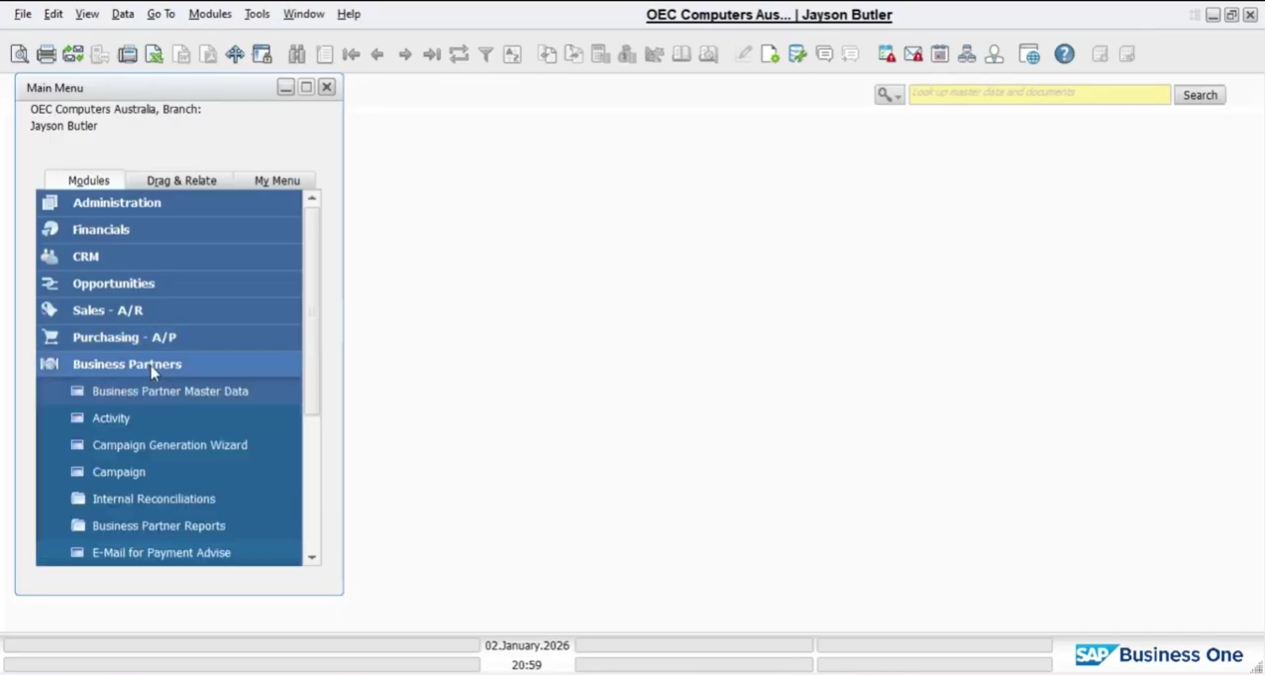 How to Add Business Partner in SAP Business One