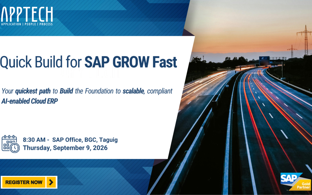 [In-Person Event] APPTech Quick Build for SAP GROW Fast
